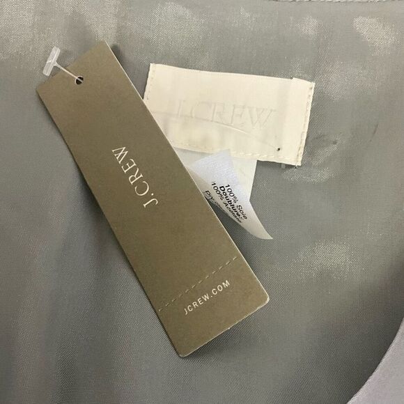 Brand New J. Crew Women’s 4 100% Silk Melanie Knee Length Dress Grey Wrap - Picture 10 of 15